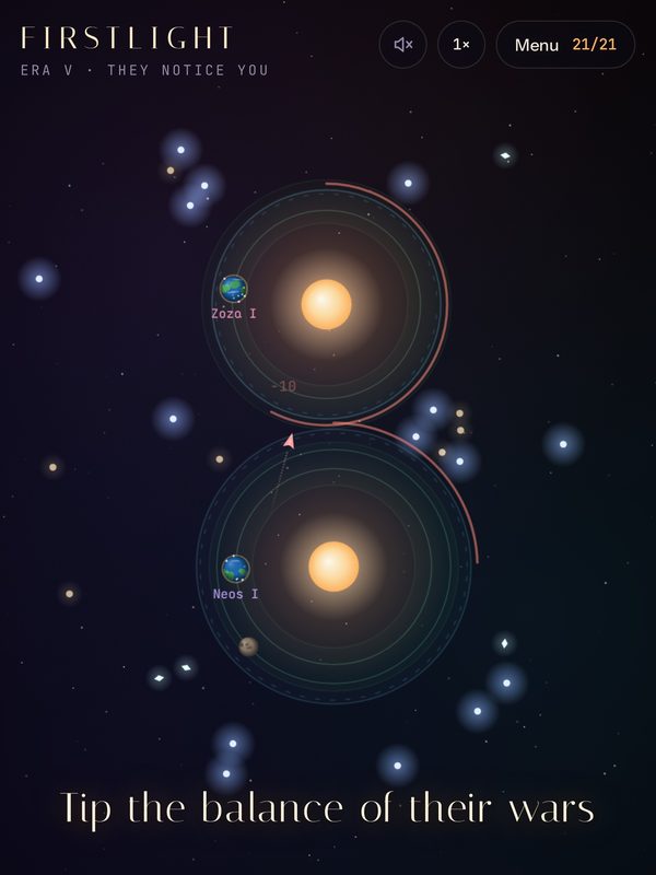 Firstlight on iPad — two star systems at war