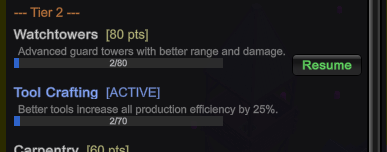 Safe Zone screenshot — tool crafting and tier progression