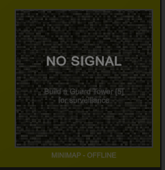 No Guard Tower — minimap shows nothing